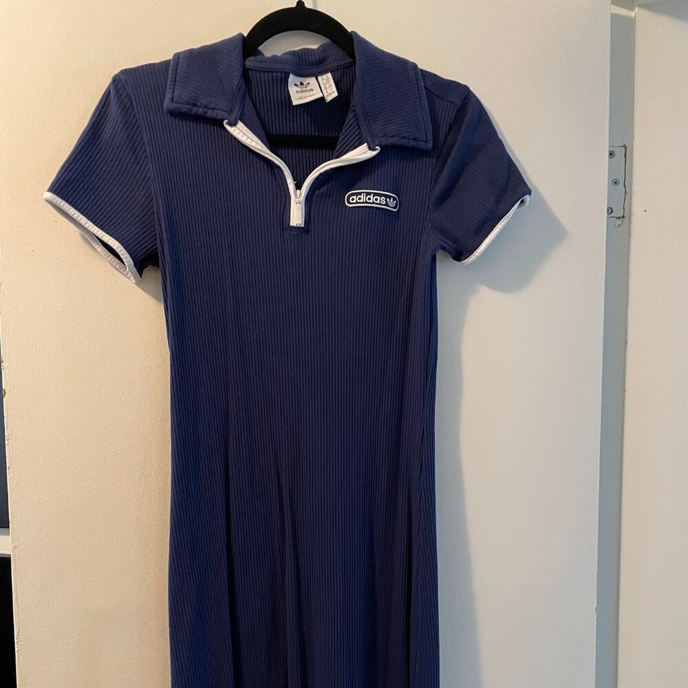 Adidas Blue Ribbed Dress